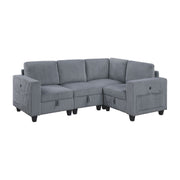 Walterboro - Sectional With Storage, Storage Pouches And Charging Ports