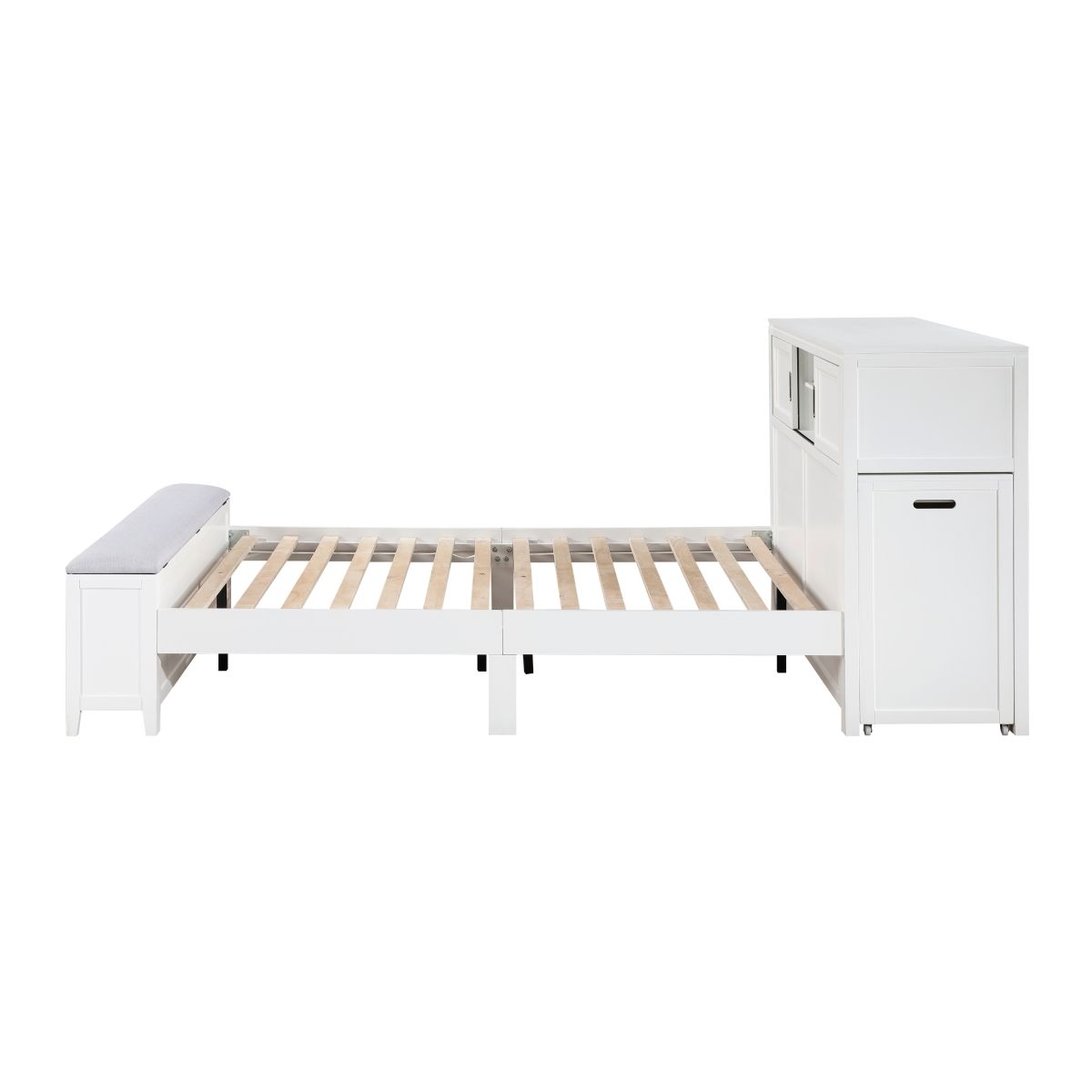 Sloane - Bookcase Bed With Hidden Desk, Stool And Storage Bench