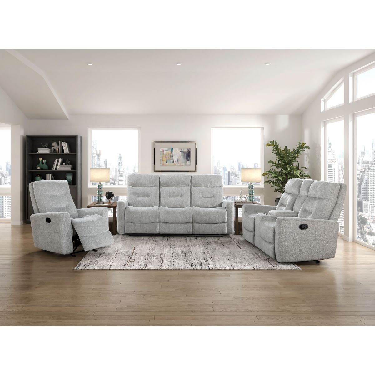 Lyndon - Double Reclining Sofa - Gray