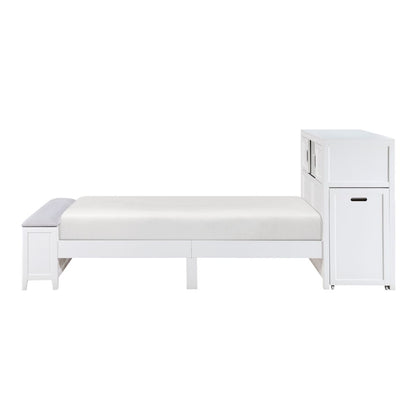 Sloane - Bookcase Bed With Hidden Desk, Stool And Storage Bench