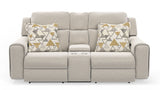 Micah - Power Headrest Power Deep Seat Reclining Console Loveseat - Oatmeal
