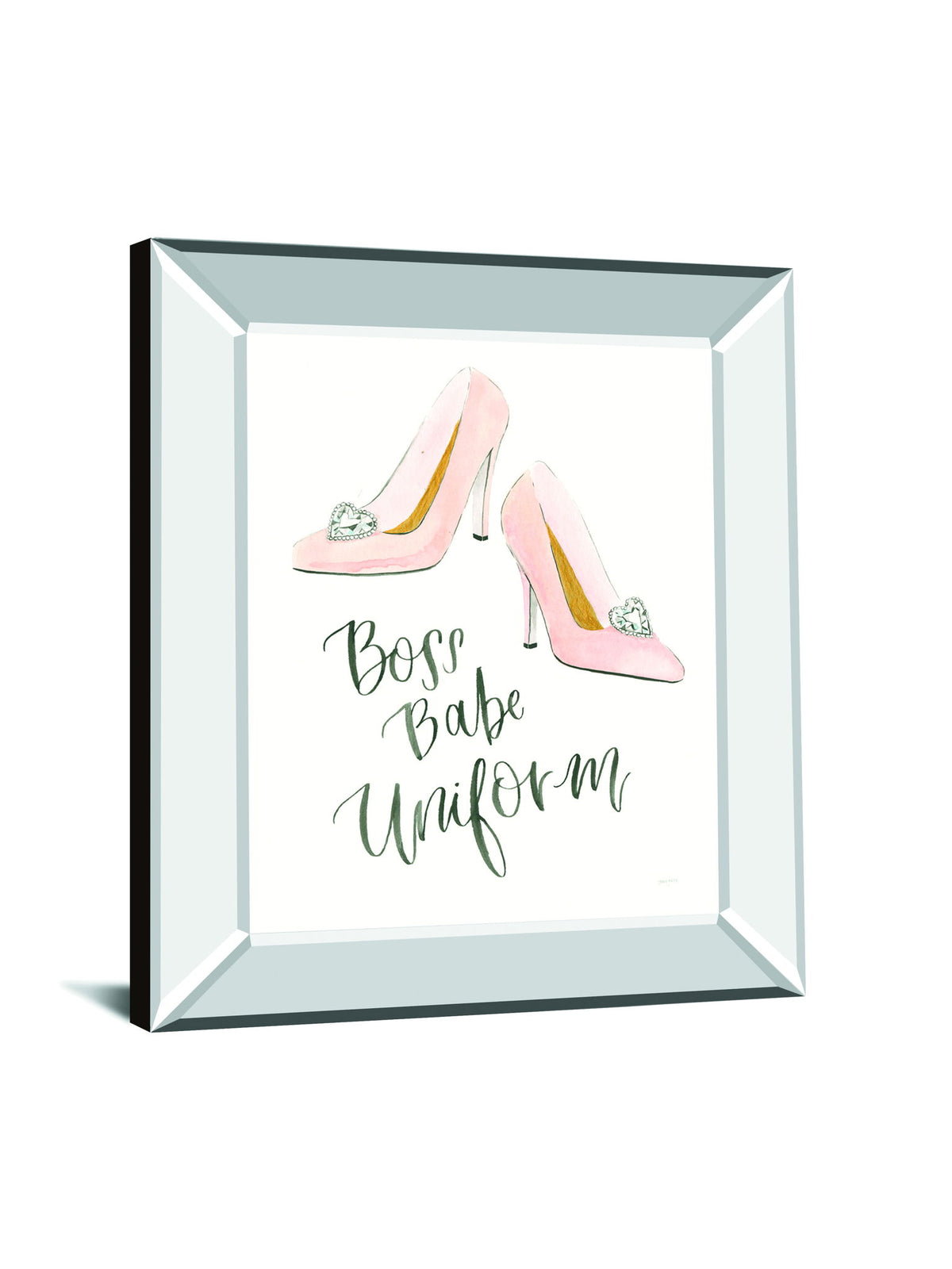 Boss Babe III By Jenaya Jackson - Mirror Framed Print Wall Art - White