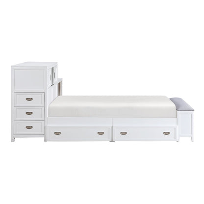 Sloane - Bookcase Bed With Hidden Desk, Stool And Storage Bench