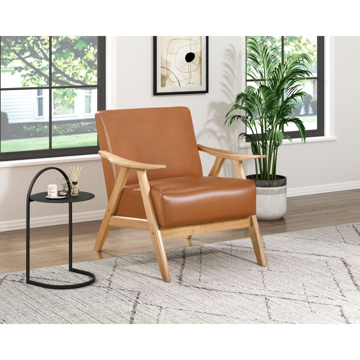 Damala - Accent Chair Light Brown Base