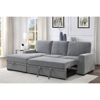Morelia - 2 Piece Sectional With Pull-Out Bed And Chaise With Hidden Storage