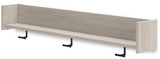 Socalle - Wall Mounted Coat Rack w/Shelf - Light Natural