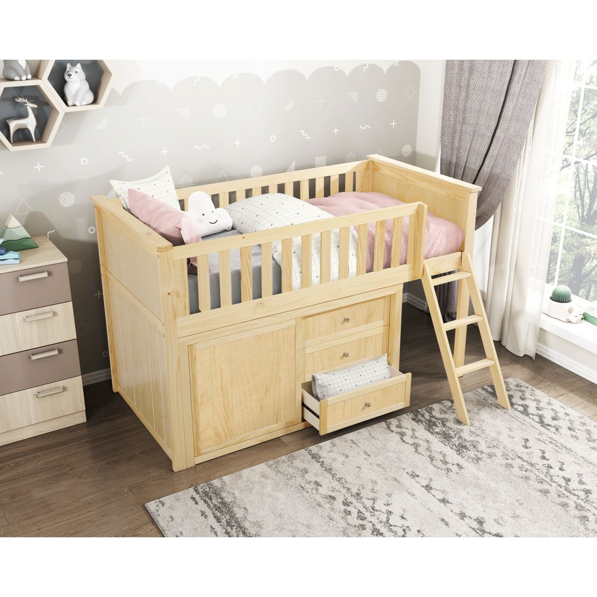 Bartly - Low Loft Bunk Bed