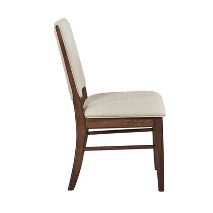 Monroe - 5 Piece Dining Room Set (Table & 4 Side Chairs) - Walnut / Beige