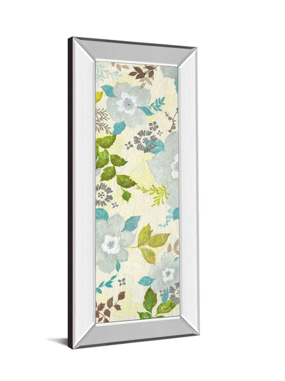 Fragrant Garden I By Tava Studios - Mirror Framed Print Wall Art - Beige