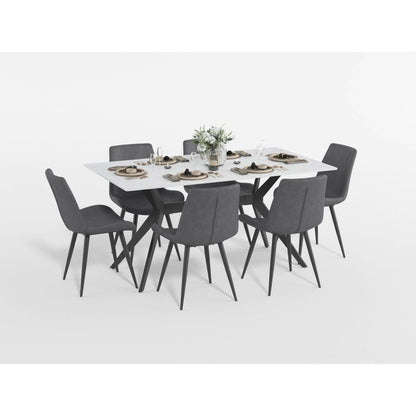 Brixley - Dining Table - White / Black