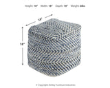 Chevron - Pouf - Blue