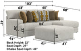 Tori - Sectional With Comfort Coil Seating, Cocktail Ottoman And Accent Pillows Included