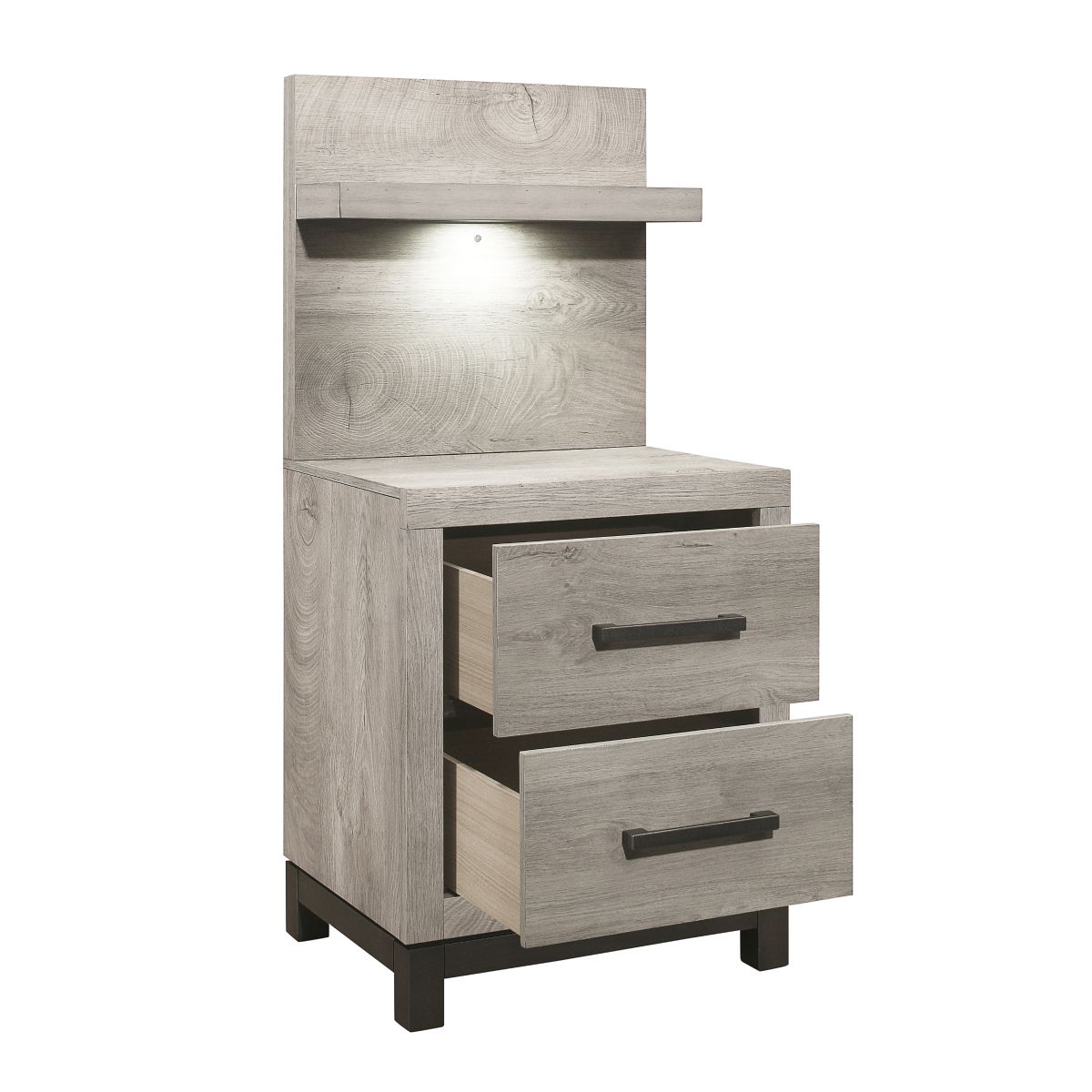 Zephyr - Nightstand With Wall Panel