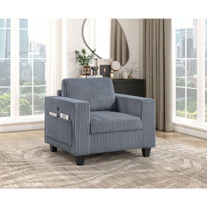 Walterboro - Chair With Storage Pouches And Charging Ports