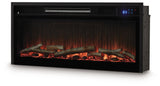 Entertainment Accessories - Fireplace Insert With Faux Birch Log Set - Black
