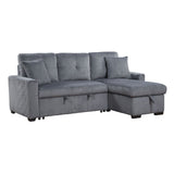 Rhett - 3 Piece Reversible Sectional With Pull-Out Bed And Hidden Storage