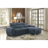 Ferriday - 2 Piece Sectional With Adjustable Headrests, Pull-Out Bed And Right Chaise With Hidden Storage