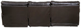 Como - 3 Piece Italian Leather Match Reclining Sectional