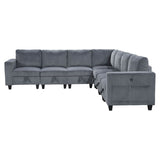 Walterboro - Sectional With Storage, Storage Pouches And Charging Ports