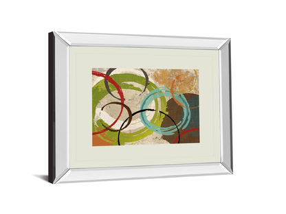 Away We Go I By Katrina Craven - Mirror Framed Print Wall Art - Beige