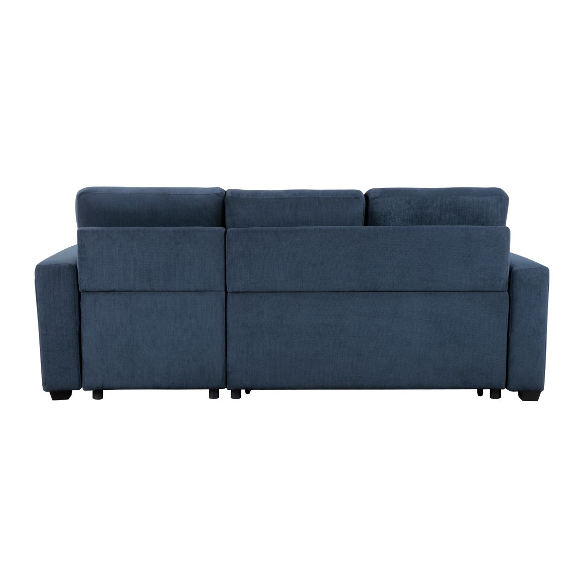 Barbara - Reversible Sectional With Hidden Storage And Pull-Out Bed - Blue