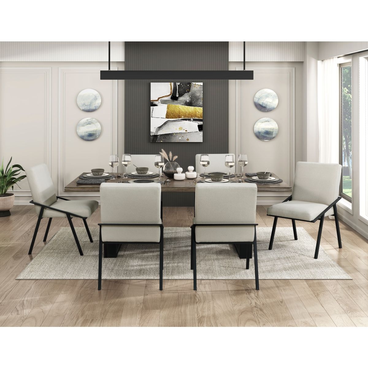 Rochelle - Dining Table - Black / Brown