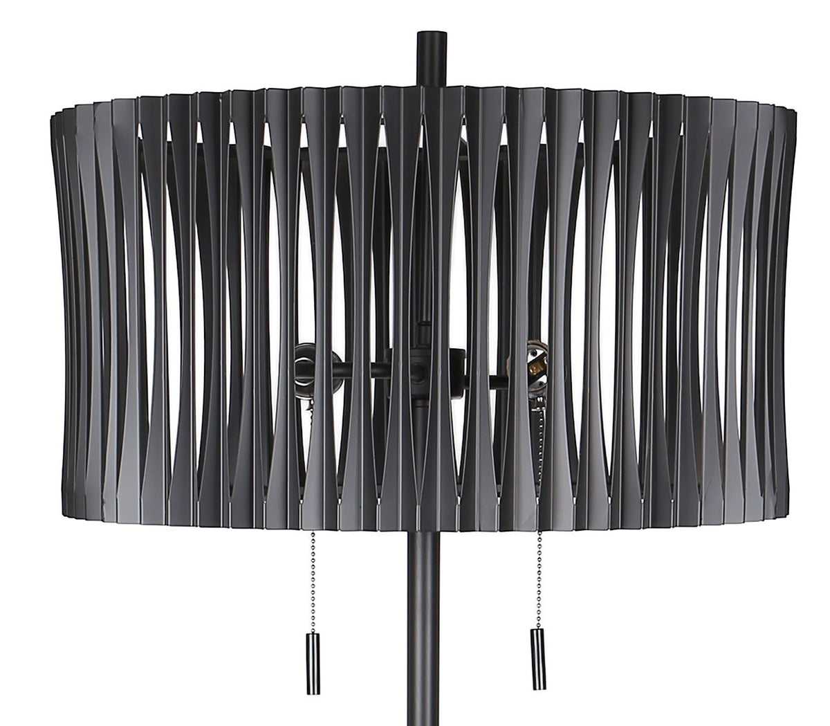 Midnight Cadence - 68 X 18 - Metal Floor Lamp - Matte Black, Soft Gold
