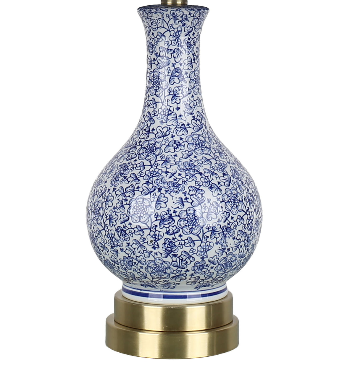 Cobalt Garden - 25 X 14 - Ceramic Table Lamp (Set of 2) - Cobalt Blue Floral Chinoiserie