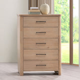 Anika - 5 Drawer Chest - Natural / Brown