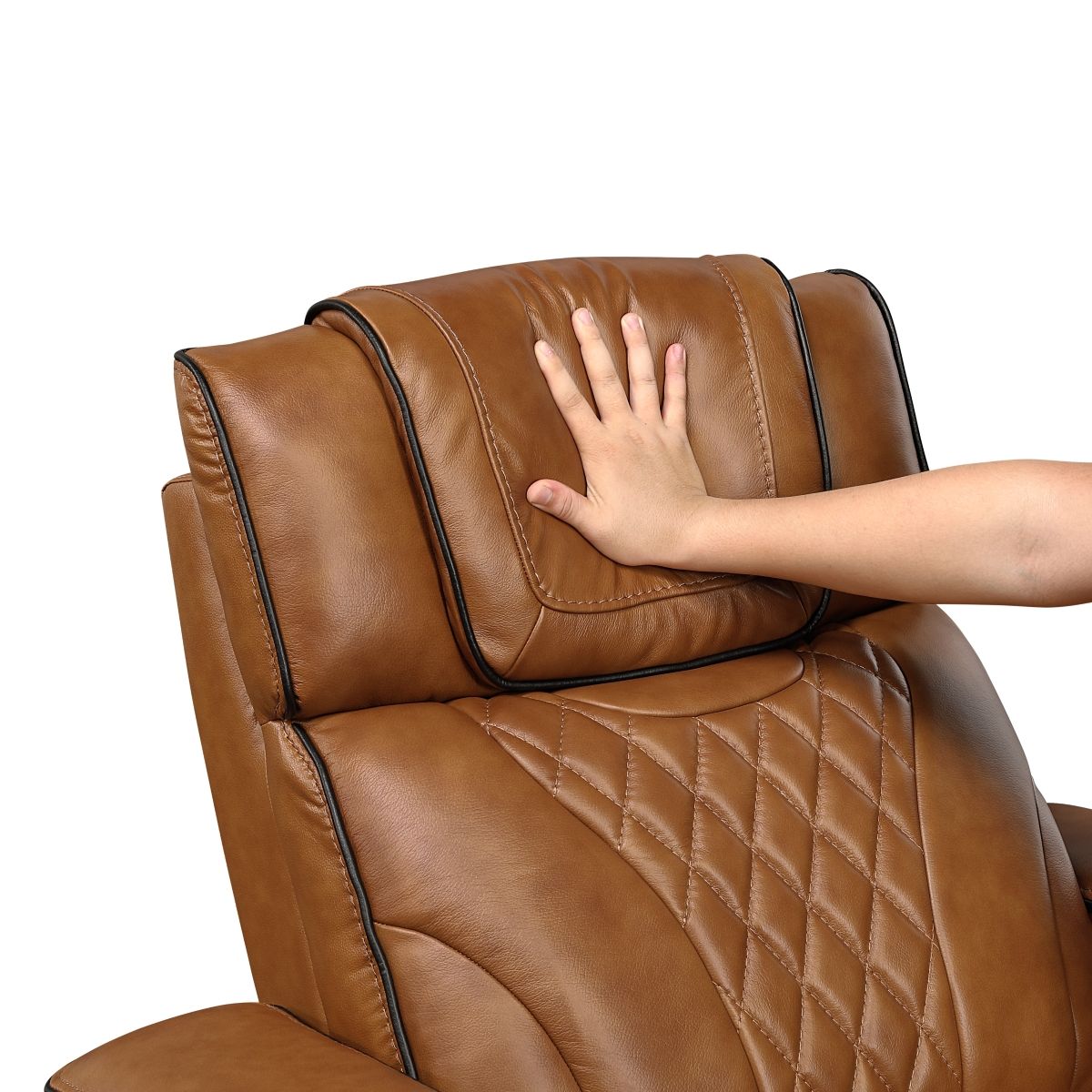 Apex - Power Double Reclining Sofa With Center Drop-Down Cup Holders, Power Headrests, Storage Arms With Cup Holders, Reading Lights, Wireless Charger, Air Massage And Heat, LED Lighting And Charging Ports