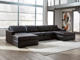 Furniture City - MS - Ashley Furniture - ModMax II Sectional - RAF 4-Piece Double Chaise Sectional / Black - 74305S19