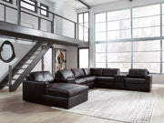 Furniture City - MS - Ashley Furniture - ModMax II Sectional - RAF 8-Piece Sectional with Chaise and Storage Consoles / Black - 74305S43