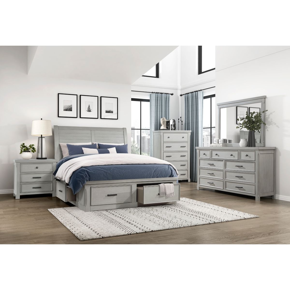 Willowbrook - Platform Bed With Storage Footboard And Side Rails