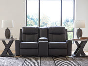 Furniture City - MS - Ashley Furniture - Mackmenville Living Room - DBL Rec Loveseat w/Console / Carbon - 7471394
