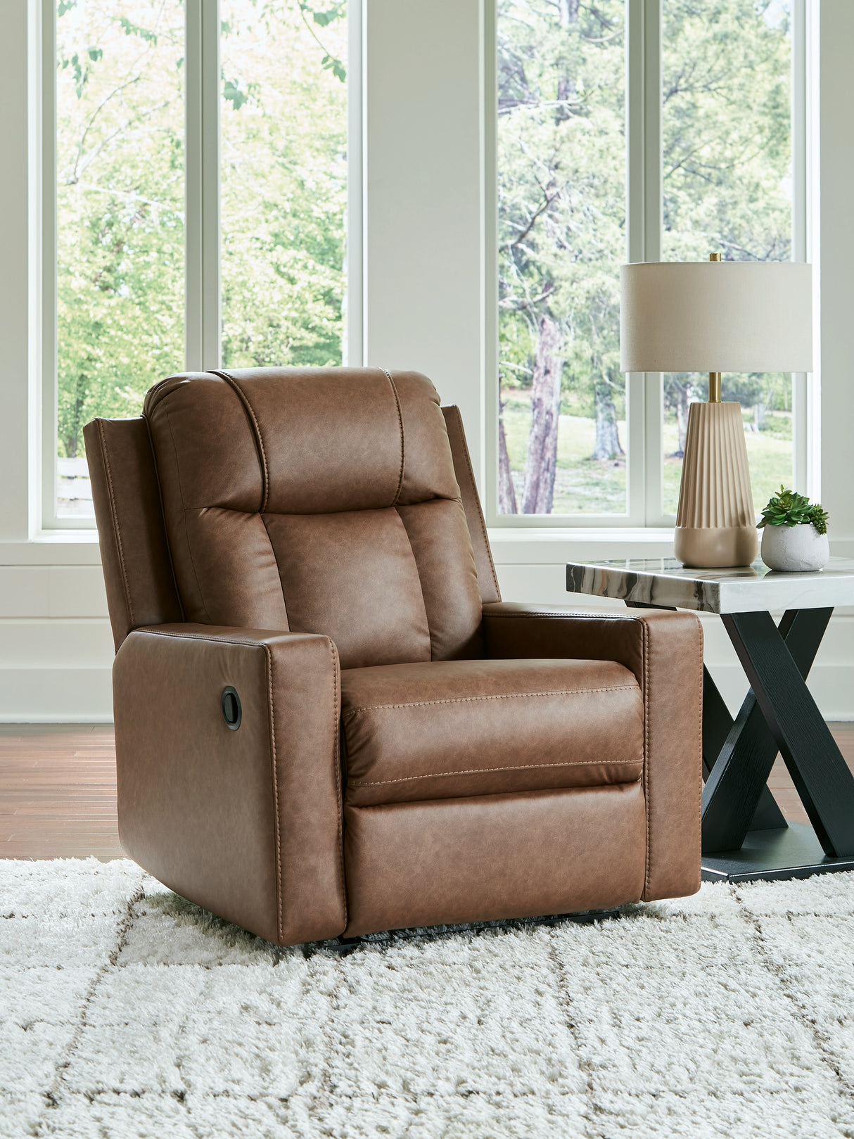 Furniture City - MS - Ashley Furniture - Mackmenville Living Room - Zero Wall Recliner / Caramel - 7471429