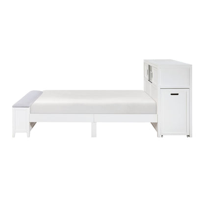 Sloane - Bookcase Bed With Hidden Desk, Stool And Storage Bench