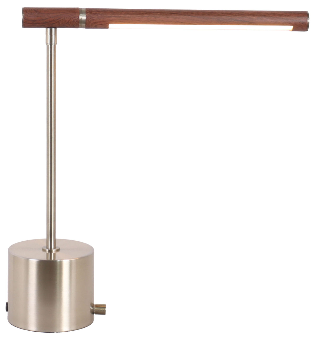 Walnut Horizon - 17 X 15 - Usb-C Charging, Metal Accent Lamp (Set of 2) - Antique Brass