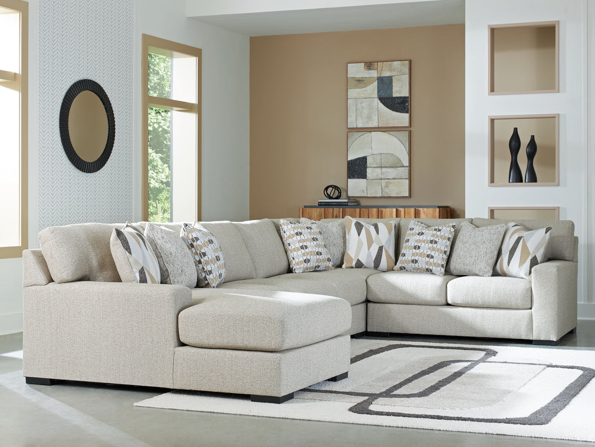 Furniture City - MS - Ashley Furniture - Laurelgrove Sectional - RAF 2-Piece Sectional Sofa Chaise / Pebble - 75105S3