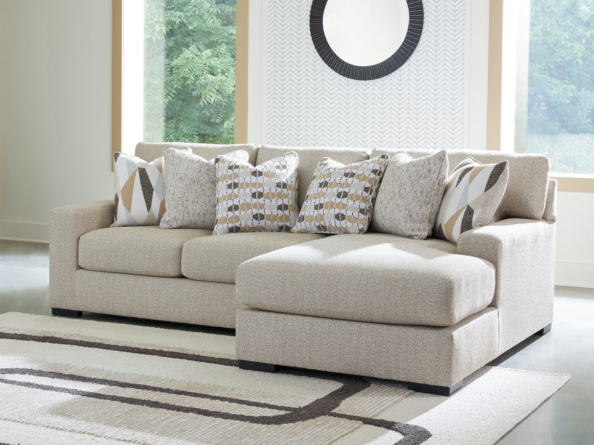 Furniture City - MS - Ashley Furniture - Laurelgrove Sectional - RAF 2-Piece Sectional Sofa Chaise / Pebble - 75105S3