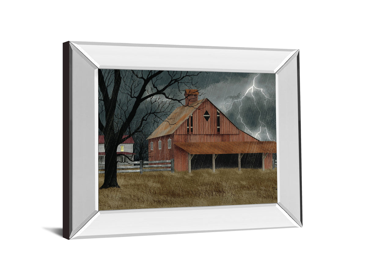 Dark And Stormy Night By Billy Jacobs - Mirror Framed Print Wall Art - Dark Gray