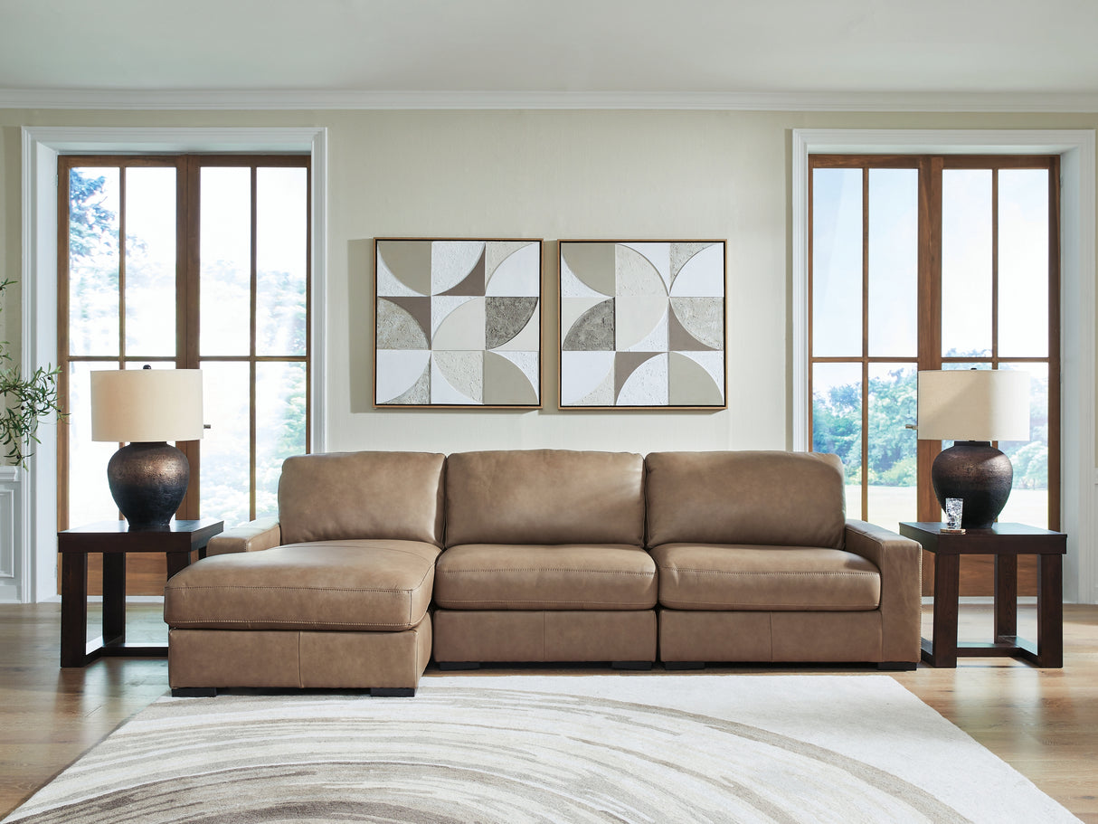 Furniture City - MS - Ashley Furniture - Veronella Sectional - RAF 3-Piece Sectional with Chaise / Sahara - 76106S5