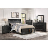 Laurelin - Sleigh Platform Bed With Footboard Storage