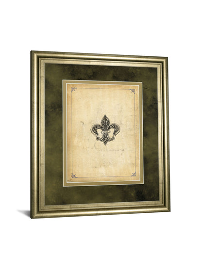 Fleur Di Lies I By Alexey Paviuts Double Matted - Framed Print Wall Art - Beige