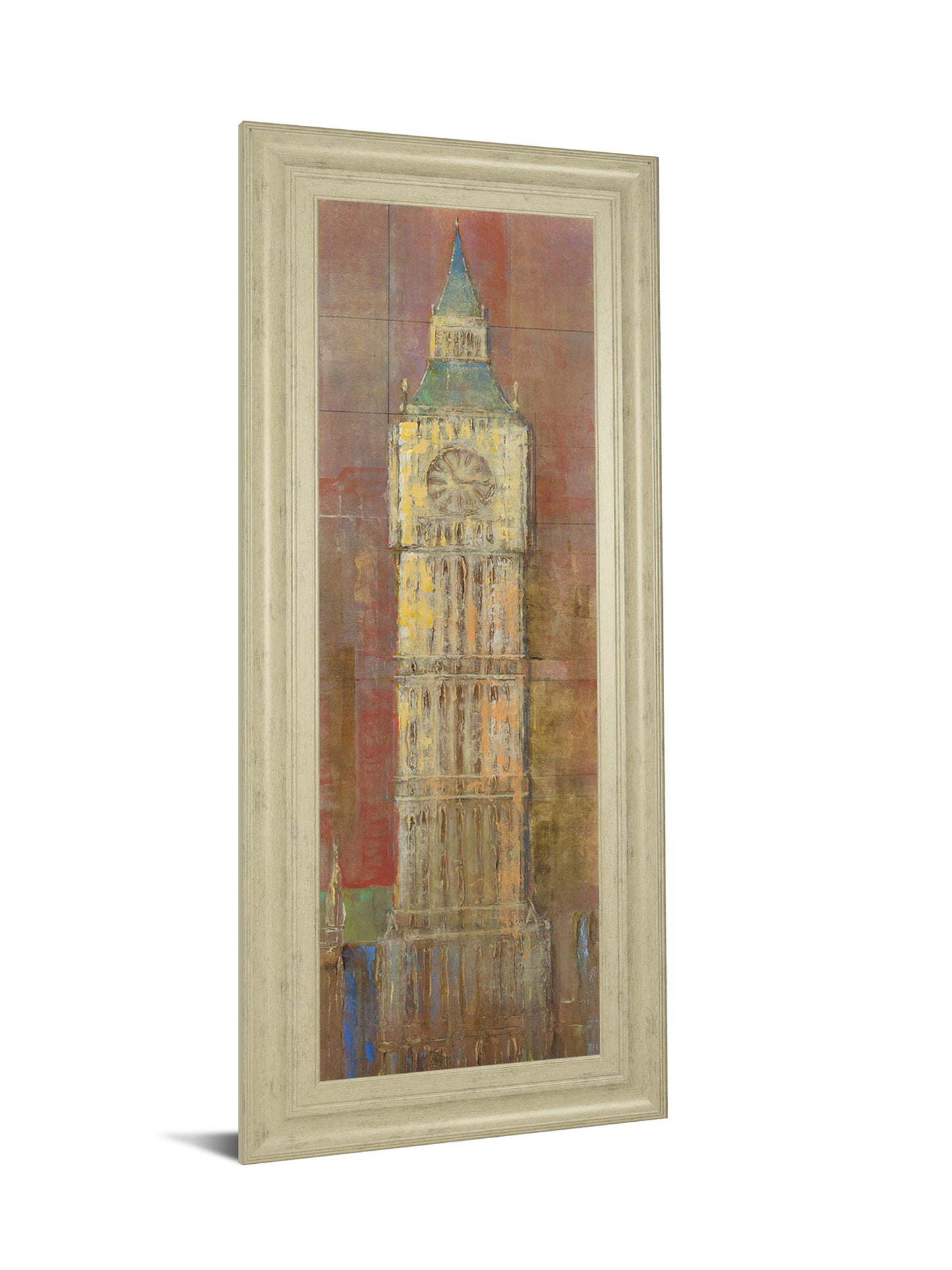 Big Ben By Longo - Framed Print Wall Art - Dark Red