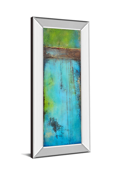 Fisher Island Il By Erin Ashley - Mirror Framed Print Wall Art - Light Blue