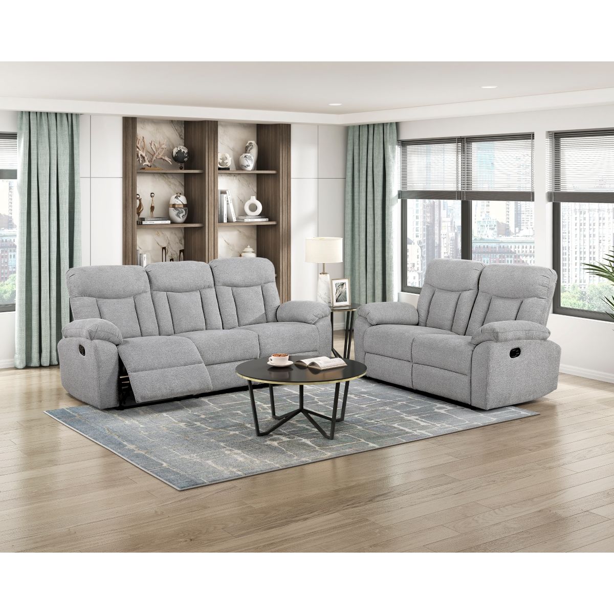 Jules - Double Reclining Loveseat - Gray