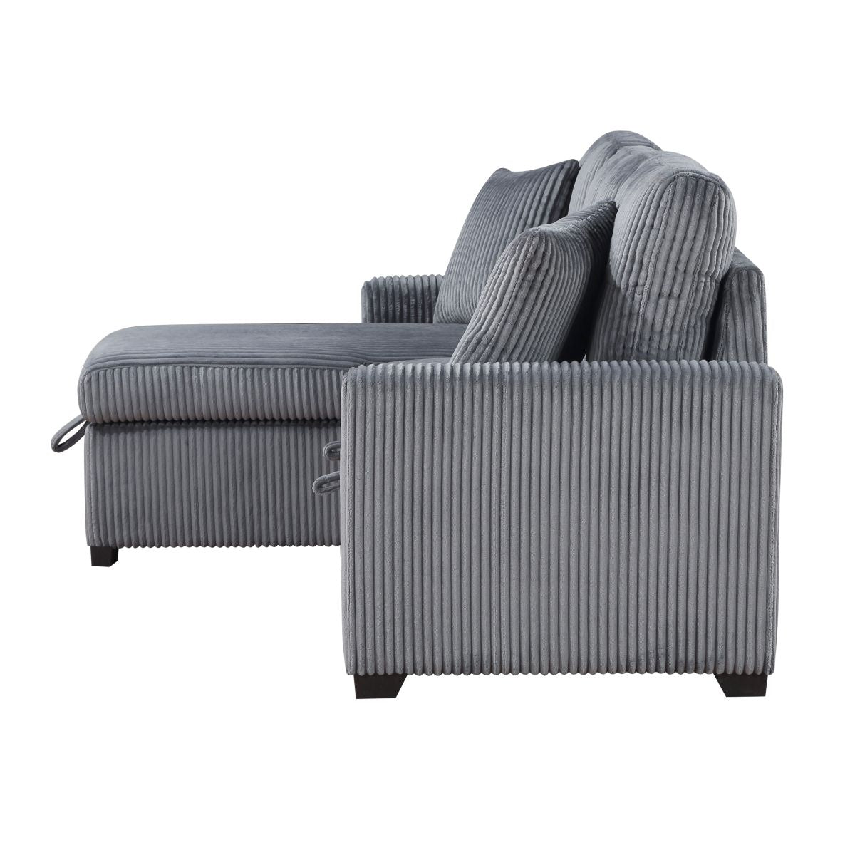 Rhett - 3 Piece Reversible Sectional With Pull-Out Bed And Hidden Storage