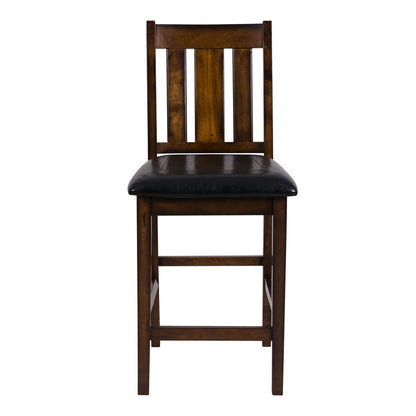 Delmar - 5 Piece Pack Counter Height Set - Espresso / Black