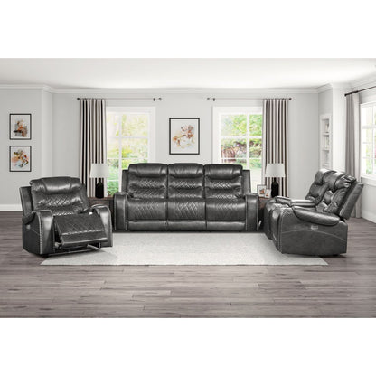 Putnam - Power Double Reclining Loveseat With Center Console, Receptacles And USB Ports
