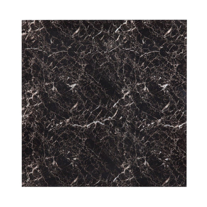 Olney - 5 Piece Counter Height Set With Faux Marble Top - Black / Dark Brown